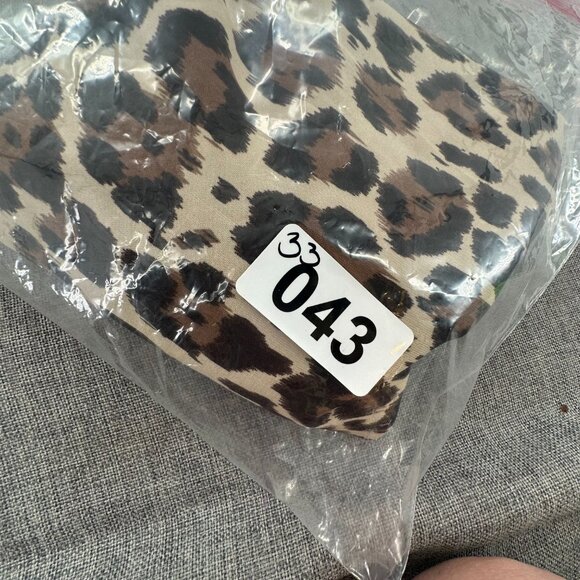 Banana Republic Mini Pleated‎ Skirt Leopard Size 12 Brown Tan Lined Zipper - Picture 12 of 12